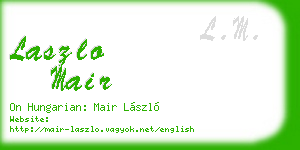 laszlo mair business card
